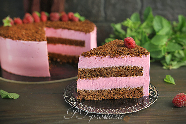 Пп шоколадный торт с творожно ягодным суфле